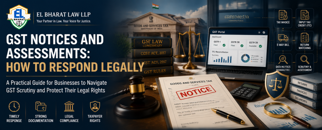 GST notices and assessments guide explaining legal response, GST scrutiny, and taxpayer rights under the CGST Act