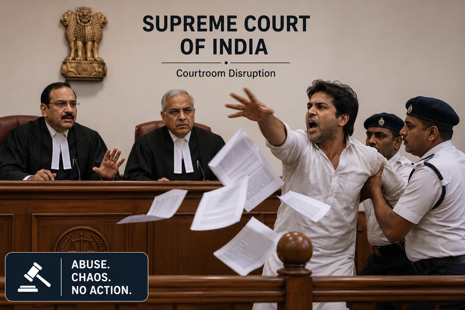 Why Did the Supreme Court Decline Action Against a Litigant Who Created Chaos Inside the Courtroom?