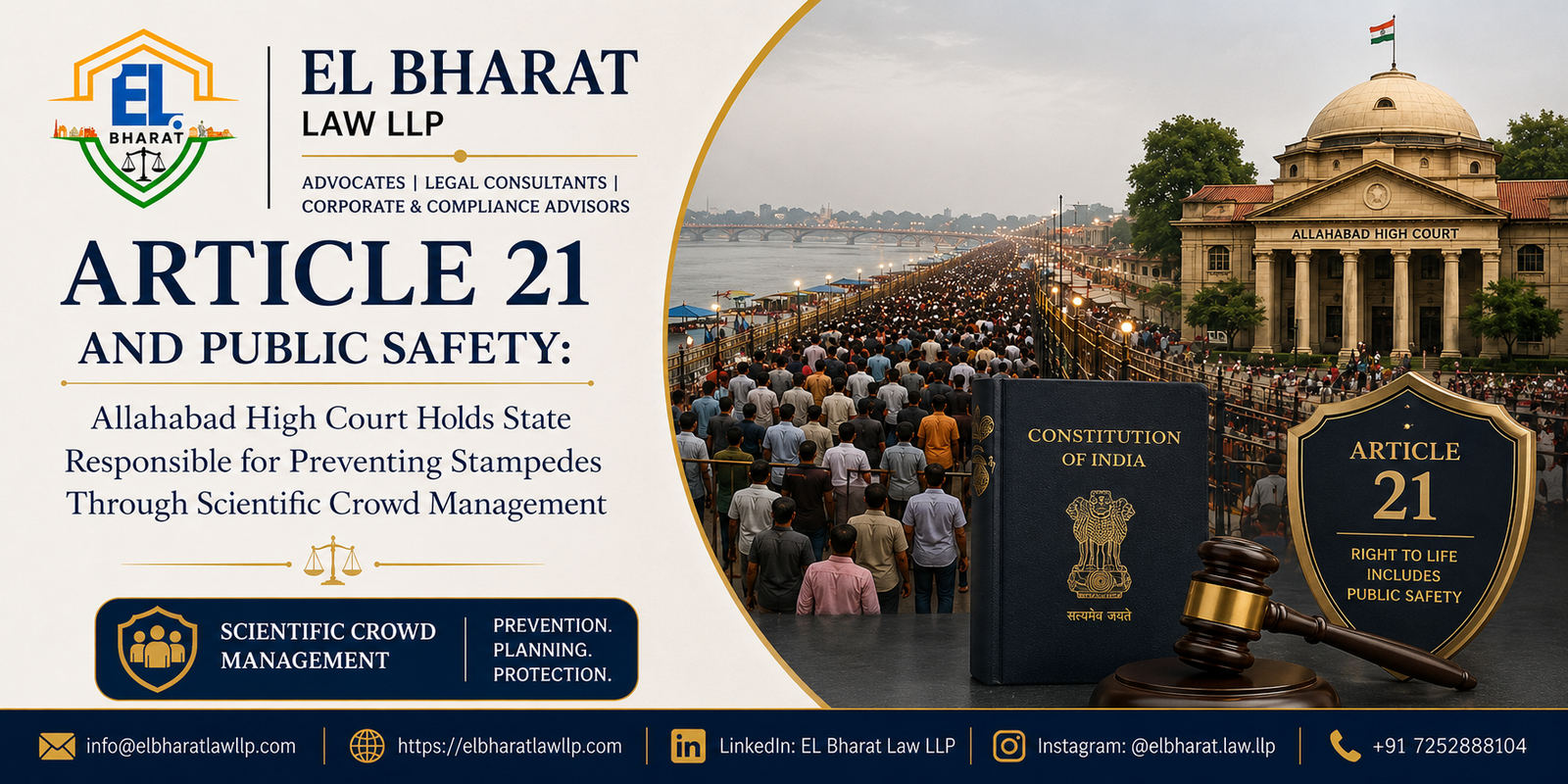 “ARTICLE 21 AND PUBLIC SAFETY: ALLAHABAD HIGH COURT HOLDS STATE RESPONSIBLE FOR PREVENTING STAMPEDES THROUGH SCIENTIFIC CROWD MANAGEMENT”