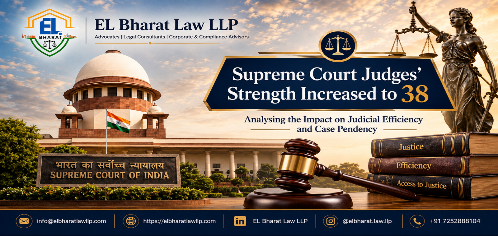 SUPREME COURT JUDGES’ STRENGTH INCREASED FROM 34 TO 38: A STEP TOWARDS FASTER JUSTICE DELIVERY